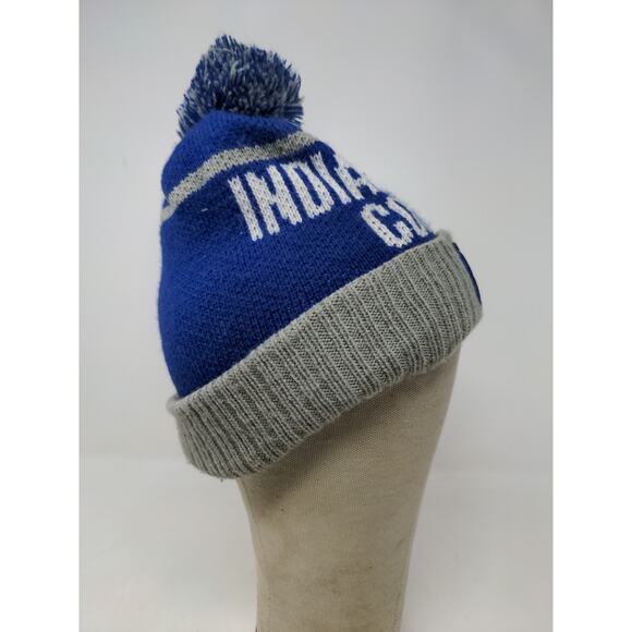 47 Brand NFL Indianapolis Colts Beanie Pom Pom OSFA Blue & Gray Embroidered - Picture 5 of 10